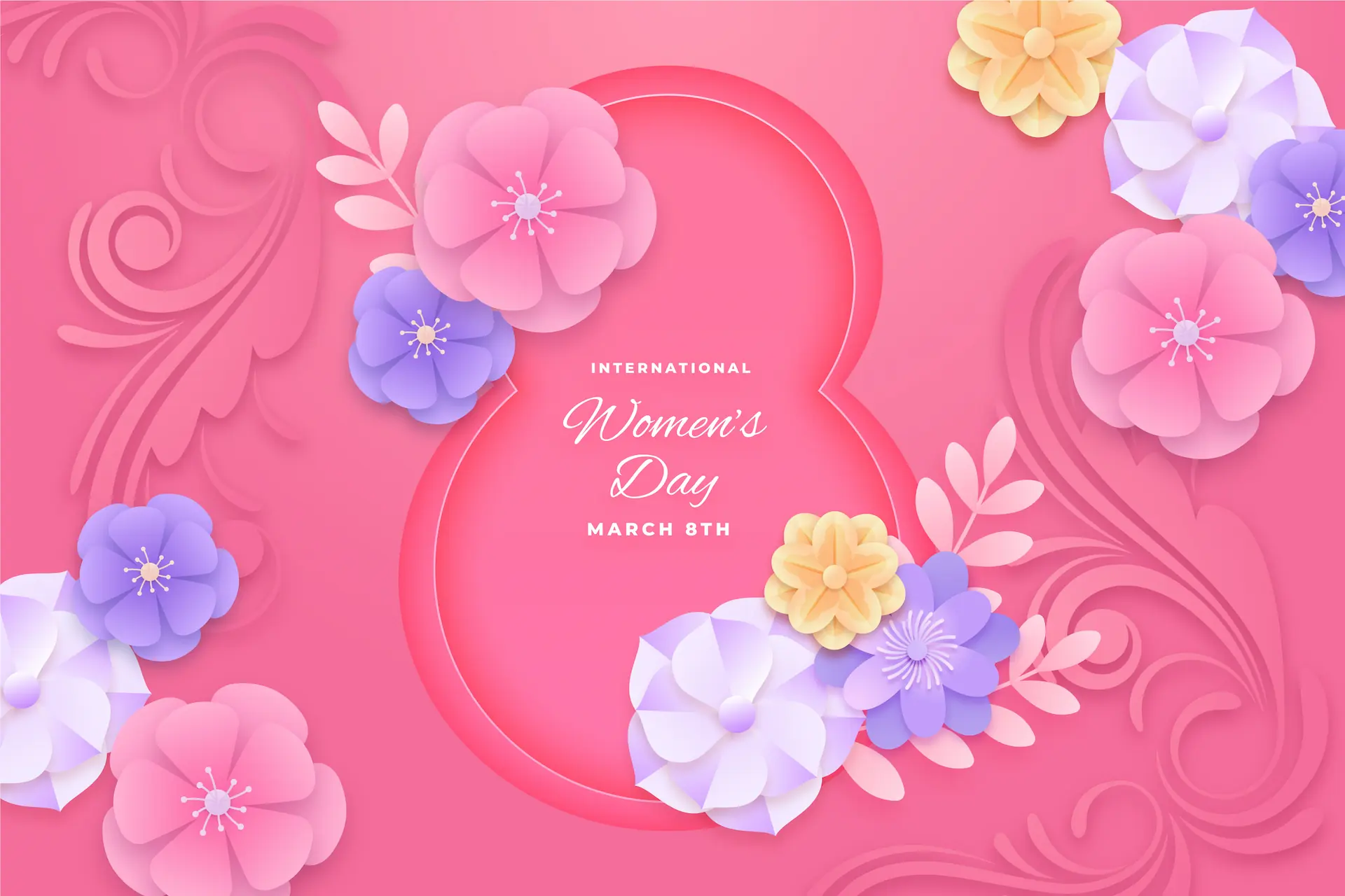 International Women’s Day design with flowers and a message of empowerment, supported by Gaia in Love’s vibration toys for women.