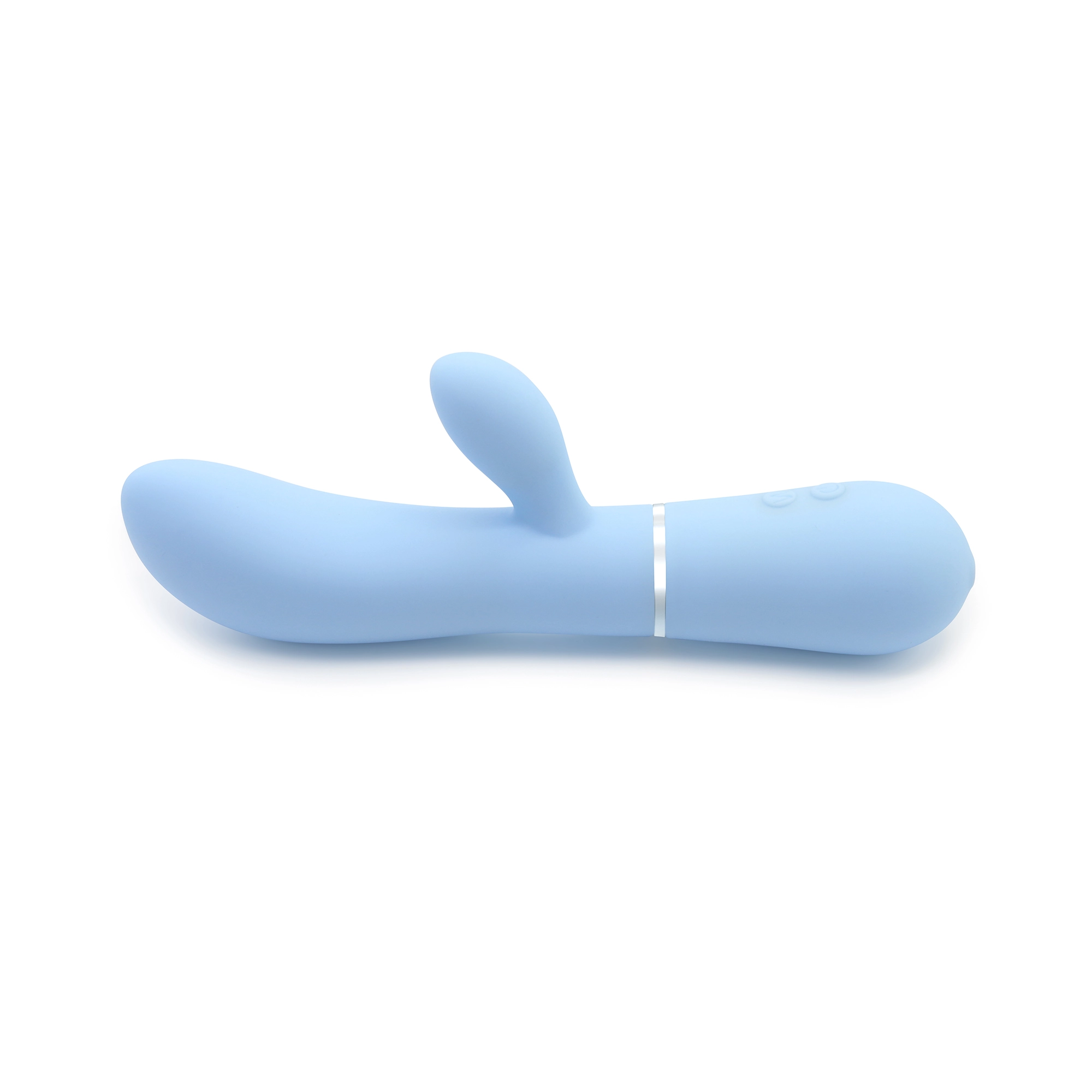 Elysian Dual Motion Rabbit Vibrator - Sky Blue featuring dual motors for intense vibrating clit stimulation and ultimate pleasure.
