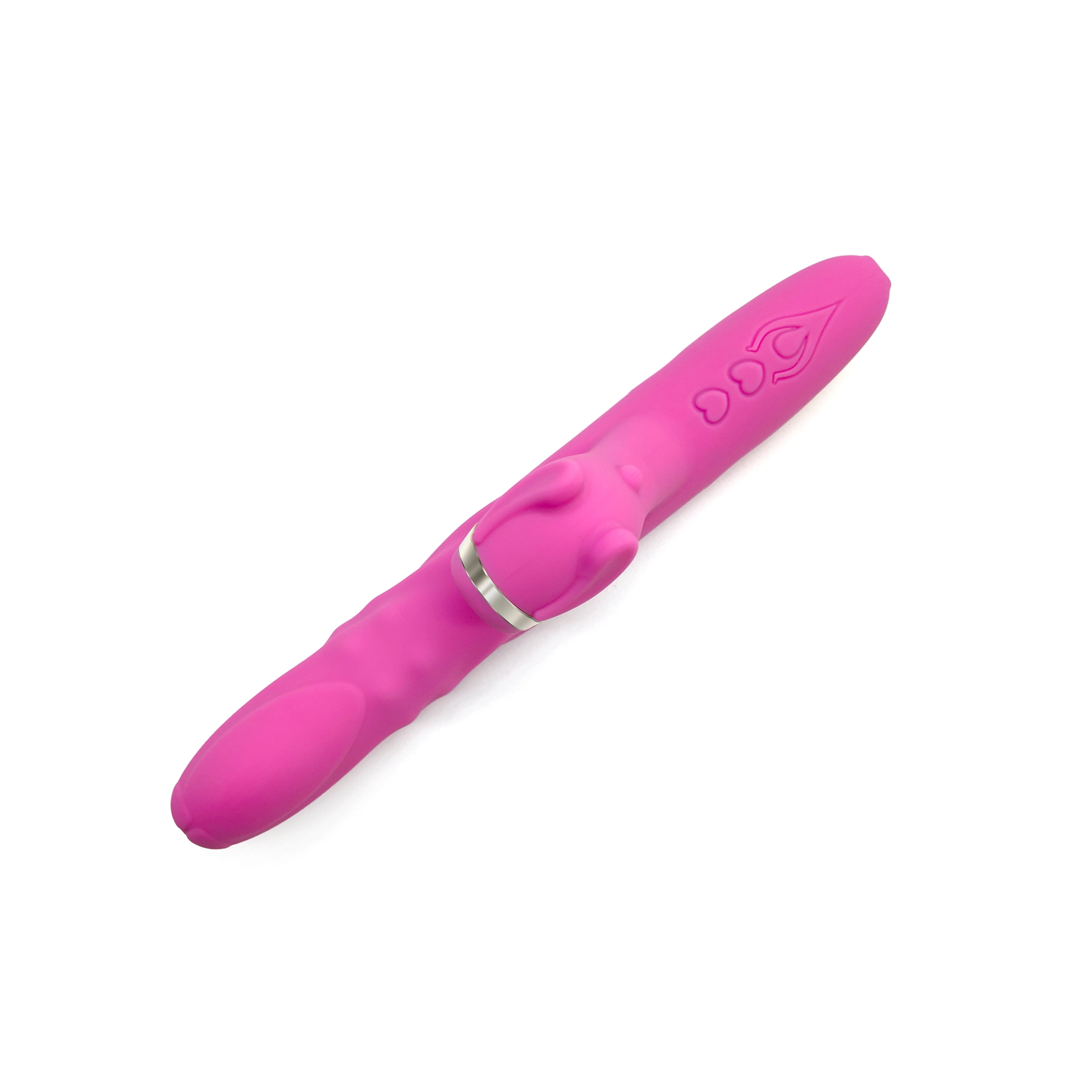 Ergonomic shape of Multi-Sense Clit & G-Spot Vibrator - Fuchsia featuring powerful vibration and suction capabilities.