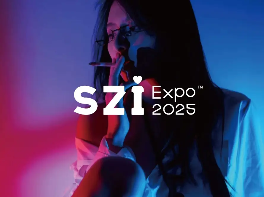 Female silhouette with colorful lighting at SZI Expo 2025 — Gaia in Love highlights smart adult toys at the Shenzhen International Adult Expo.