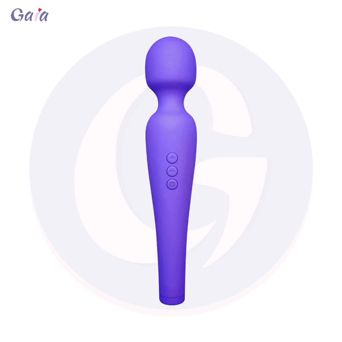 GW3018 vivid purple wand massager for women, full-body wand vibrator for external stimulation, Gaia in Love